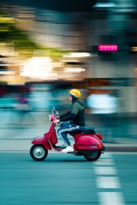 man riding motorcycle